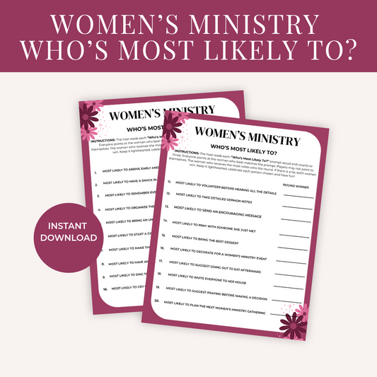 Women’s Ministry Who’s Most Likely To? - Church Ladies Edition