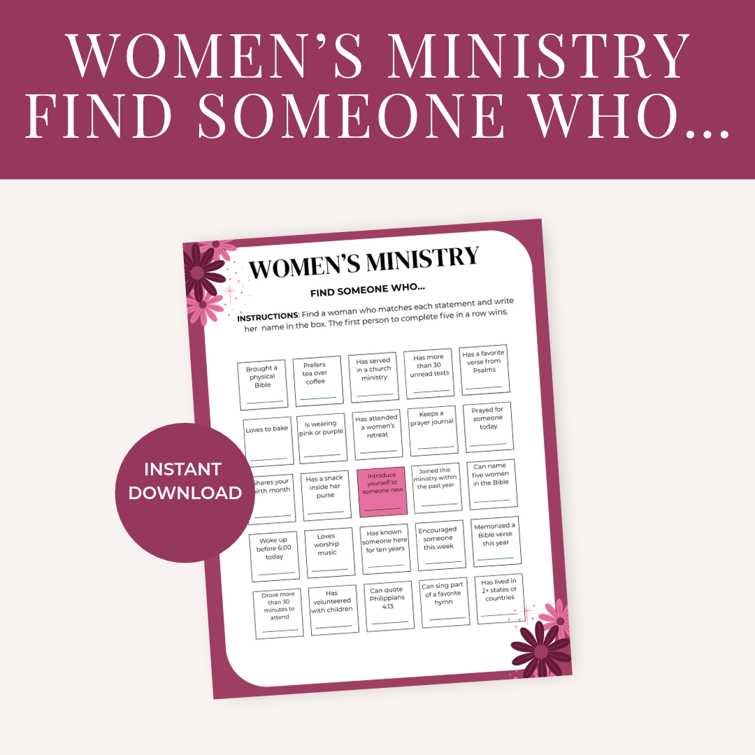 Find Someone Who – Women’s Ministry Printable Icebreaker Game
